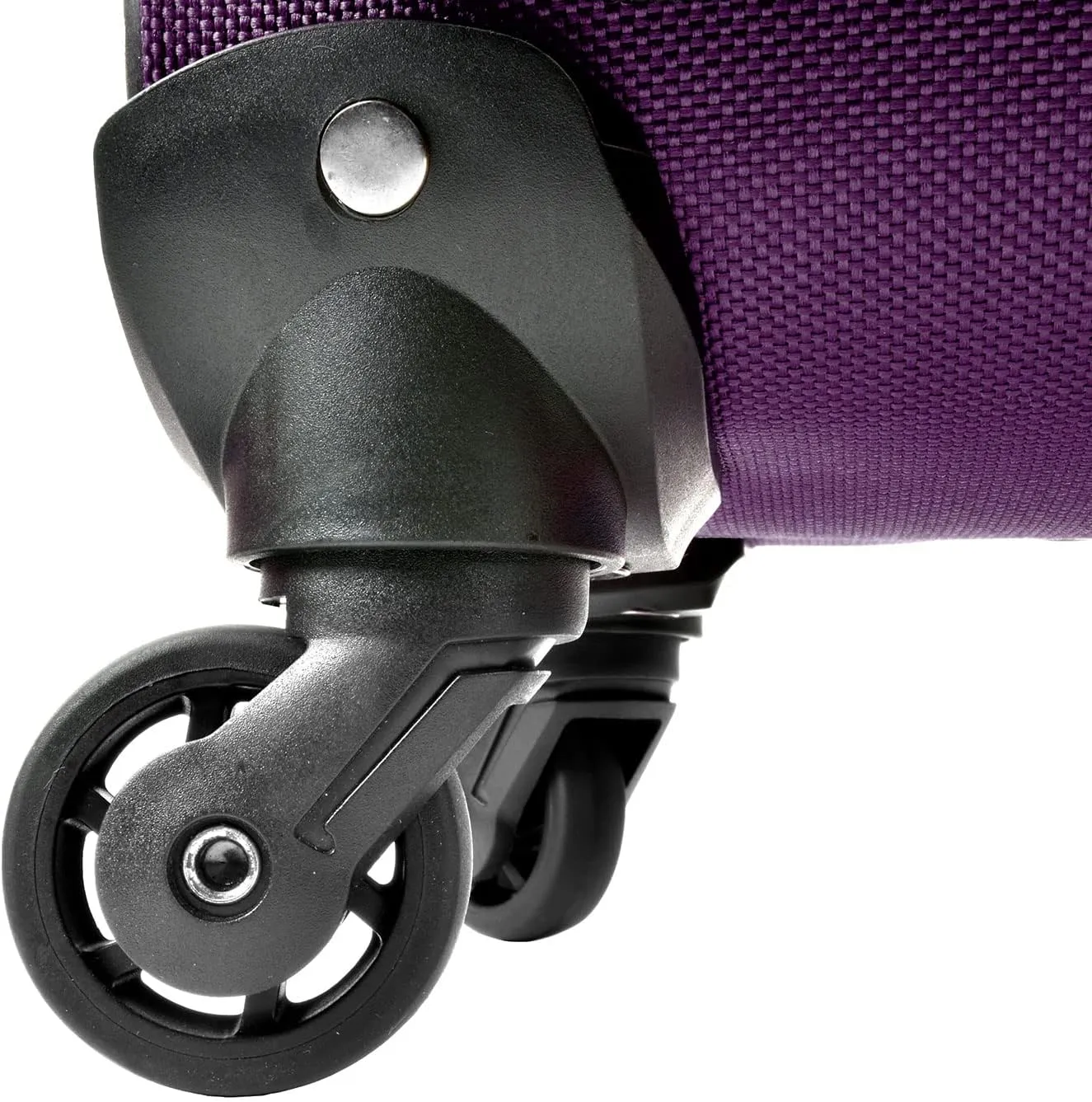 U.S. Traveler Lightweight Rolling 20" Carry On Luggage Softside Suitcase, Purple, 4 Wheel