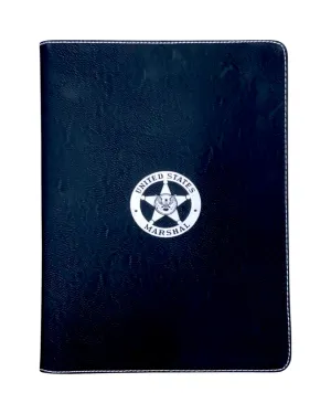 USMS STAR ZIPPERED LEATHERLETTE PADFOLIO