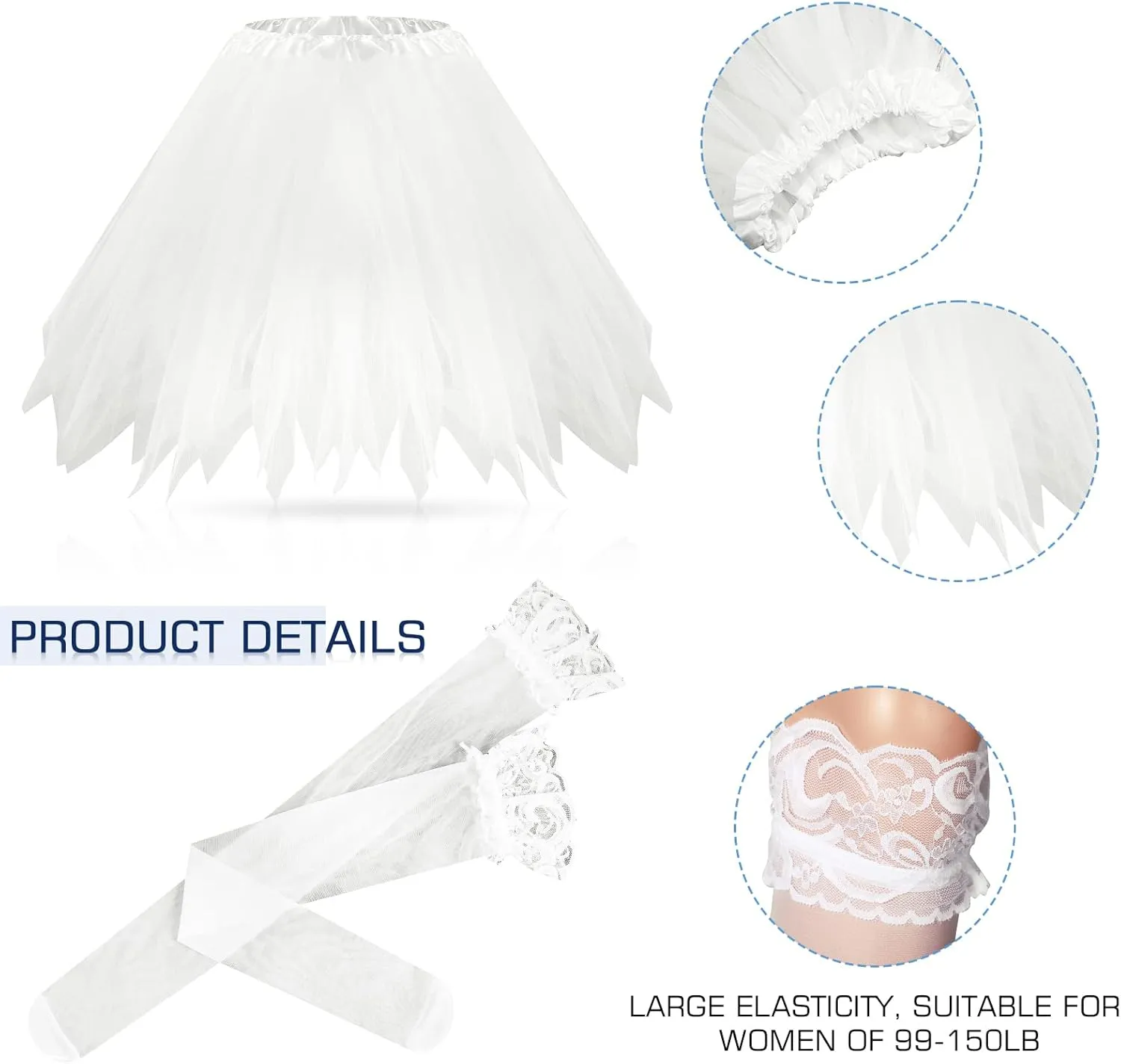 Vabean Halloween Woman Retro Court Costume Lace Back Floral Corset Lingerie Ballet Bubble Skirt Stockings