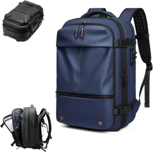 Vaccage Backpack, Vaccage Bag, Expandable Travel Backpack with Vacuum Compression Waterproof Design Opening Closing Design (Blue)