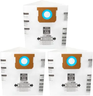 Vacuum Filter Bag, Fits 10-14 Gallon Shop Vac Bags Vacuum Dust Collection Bag, Type F 90662 9066200 9066233, Type I 90672 9067200 9067233, VF2005, Disposable Collection Filter Bags 3 PCS