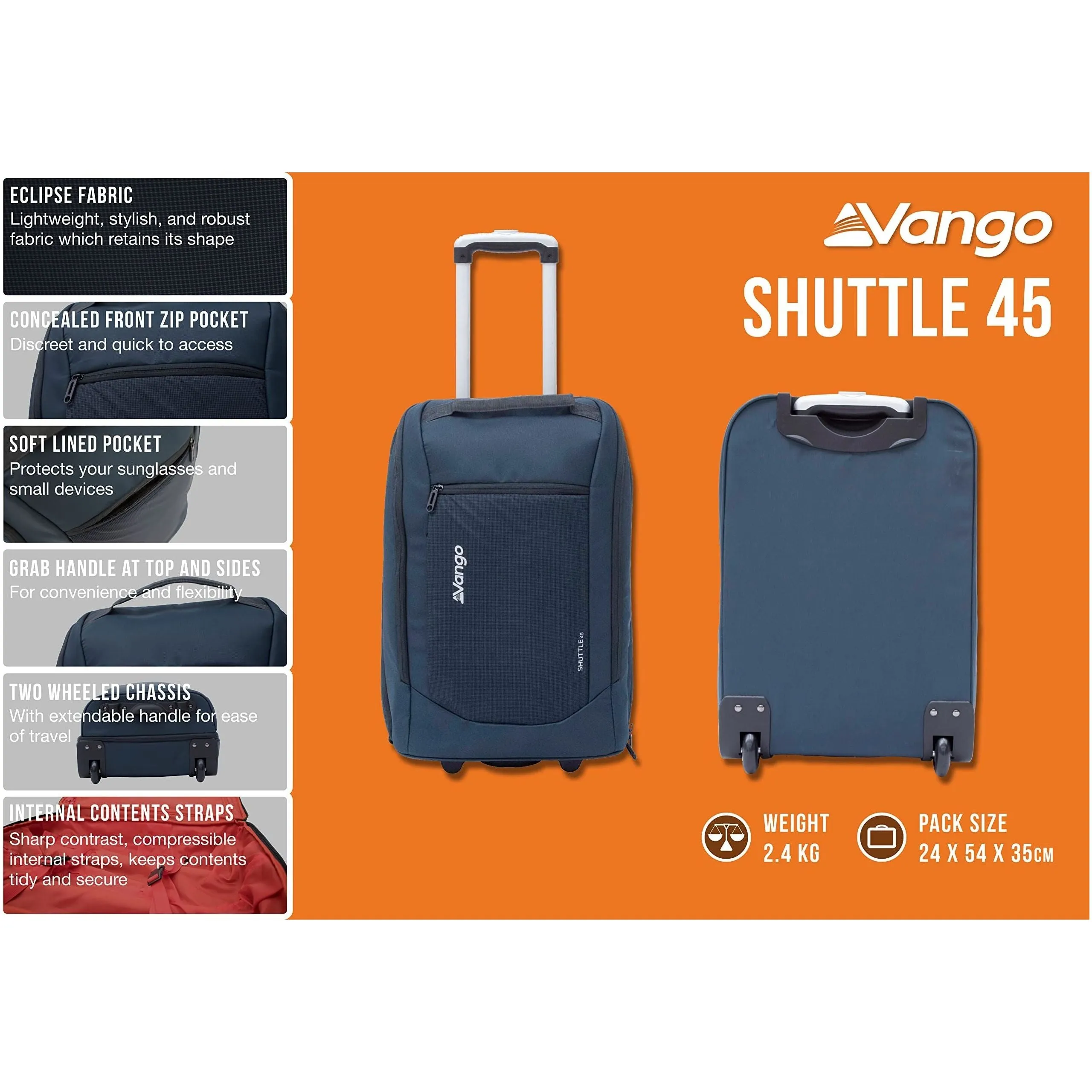 Vango Shuttle 45 Roller Rucksack 45L Moonlit Ocean