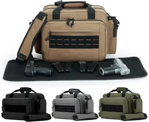 VEAGIA Range Bag,Pistol Case,Gun Range Bags For Handguns And Ammo Pouch 2 Pistols Soft Carrying Shooting Bag