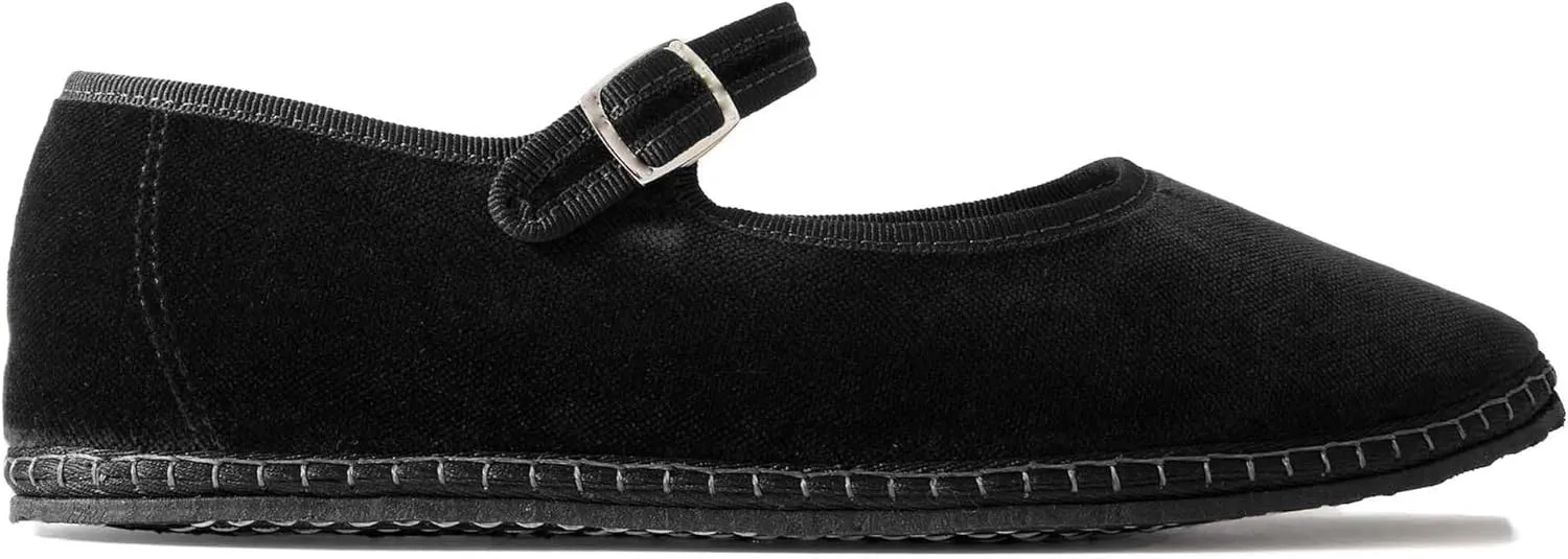 Velvet Ballet Flats for Women Cute Suede Round Toe Slip On Mary Jane Flats Casual Comfortable Ballerina Shoes
