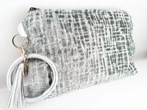 Velvet Textured Spa Clutch Bag