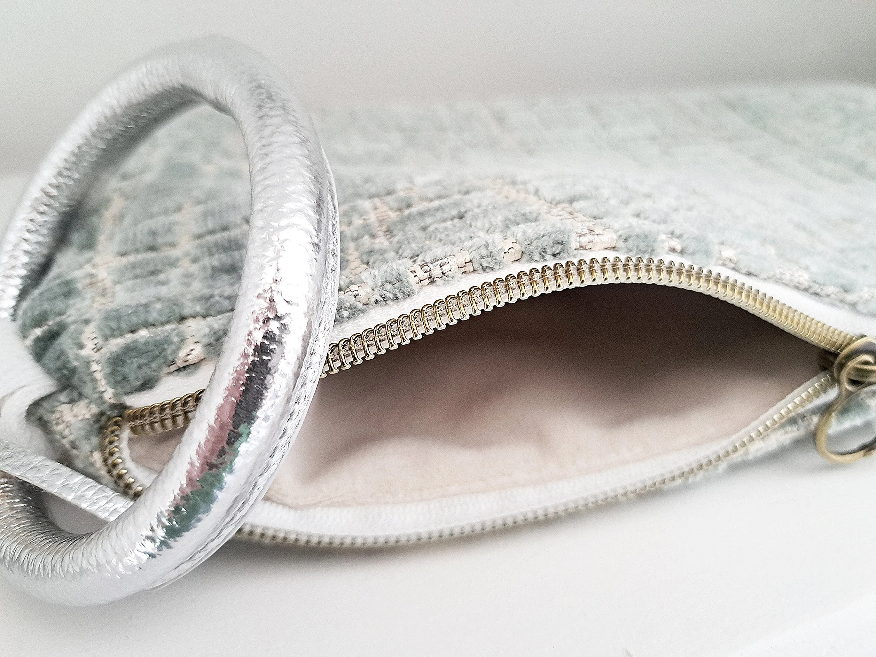 Velvet Textured Spa Clutch Bag