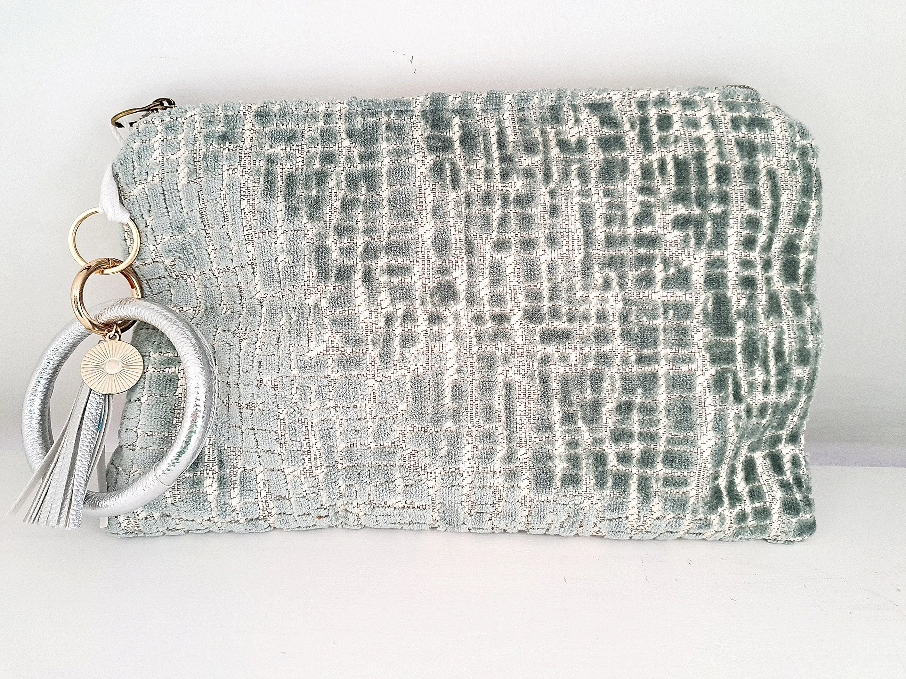 Velvet Textured Spa Clutch Bag