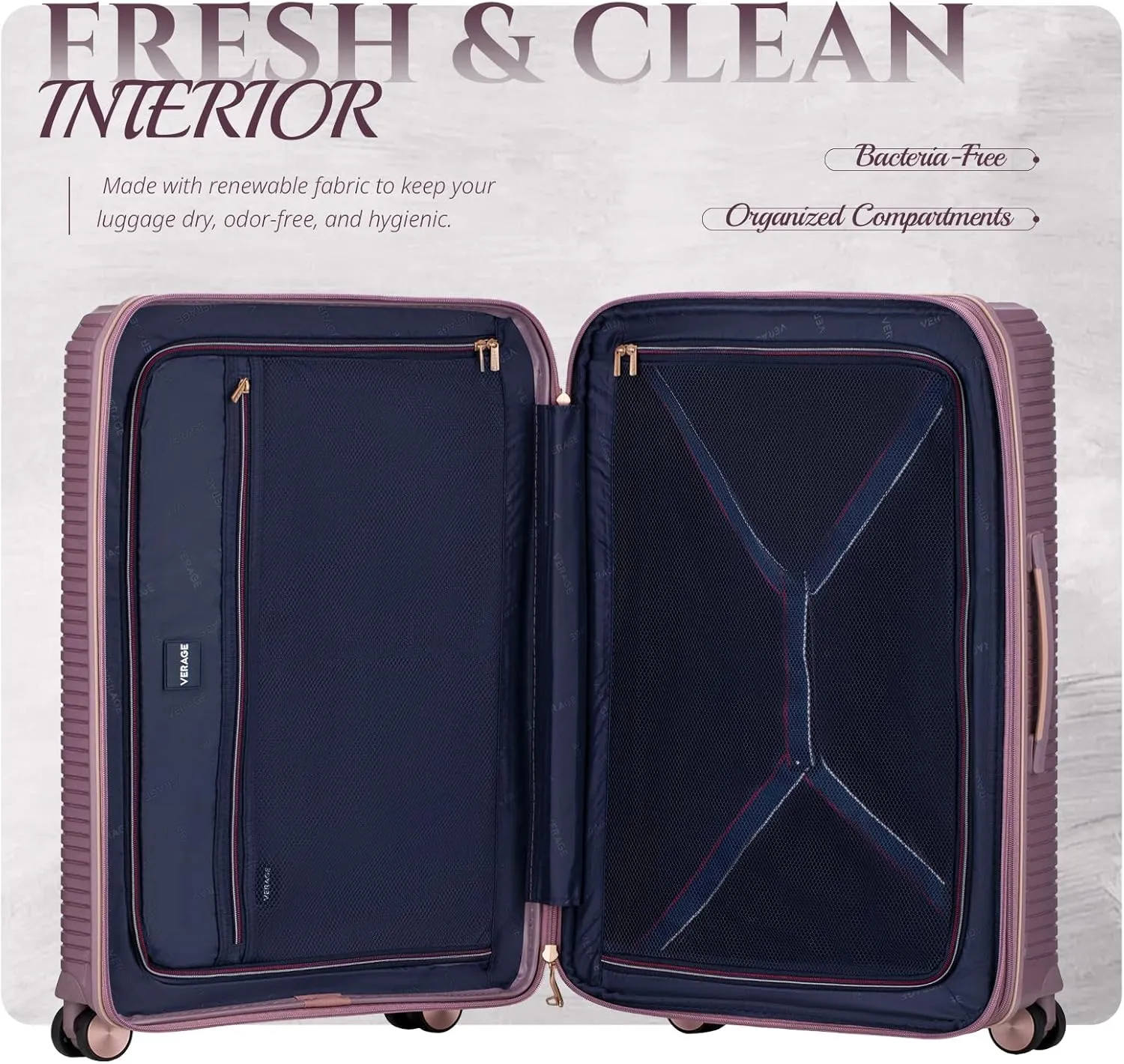 Verage Carry On Luggage With Spinner Wheels, Expandable Hardshell Spinner Suitcase for Travel, TSA Approved (Carry-On 20-Inch, Purple)