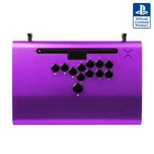 Victrix Pro FS-12 ESports Playstation Fight Stick All Button Arcade Controller for PS5, PS4, PC, 12-Button Sanwa Denshi, Ergonomic Detachable Joystick, Tournament Grade for Fighting Games (Purple)