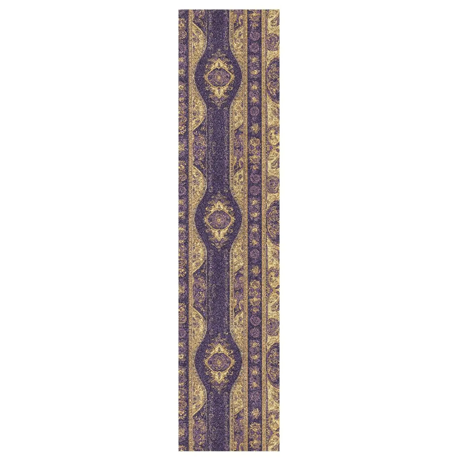 Vintage Flower Pattern Dark Purple and Gold Grip Tape roll Skateboard Waterproof Fusion Scooter Grip Tape Grip Tape Longboard Bubble Free Cruiser Grip Tape, 44×10 Inch