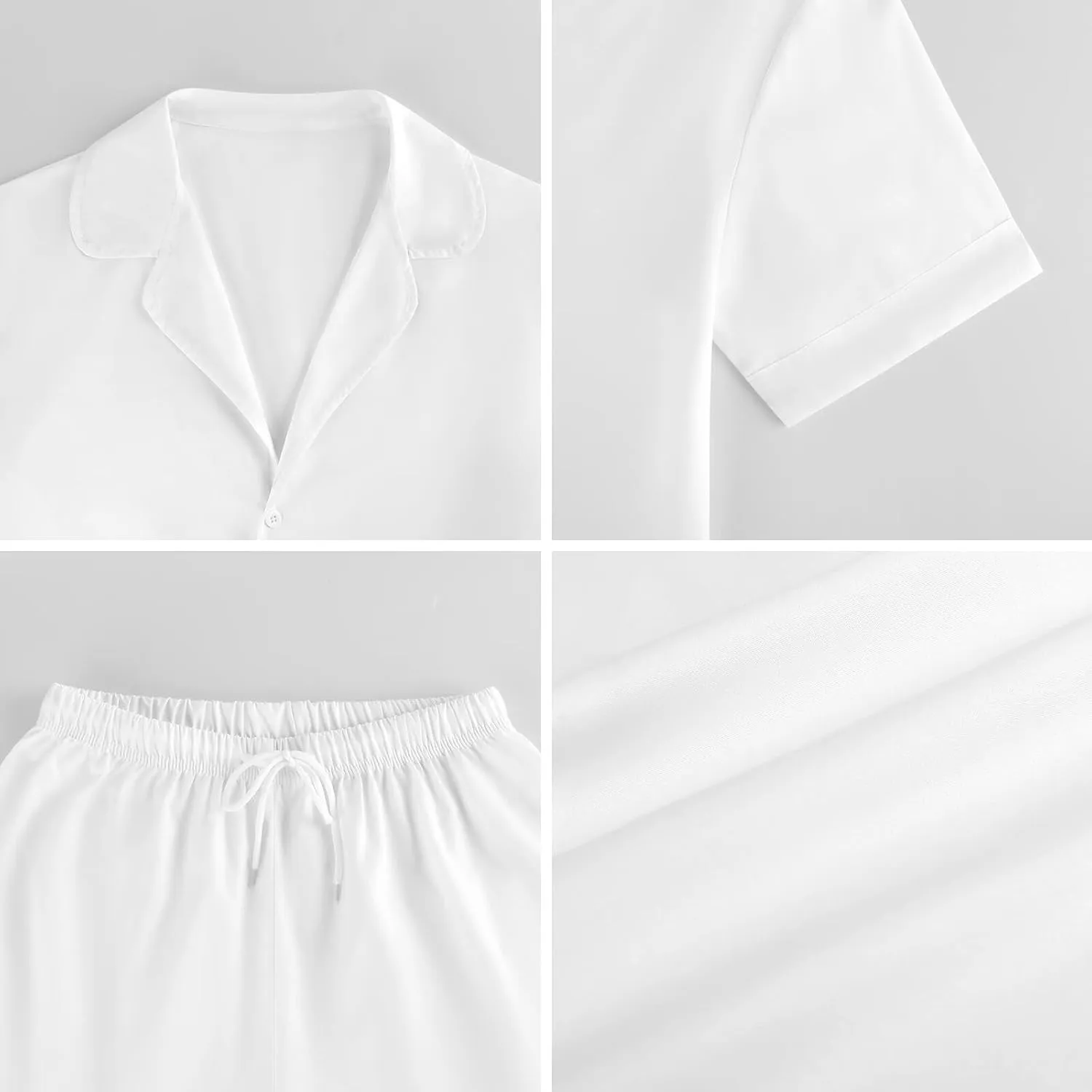 Vintage Music Art Ballet Girl Women's Satin Pajama Set Short Sleeve Button Down Sleepwear Loungewear Pj Set