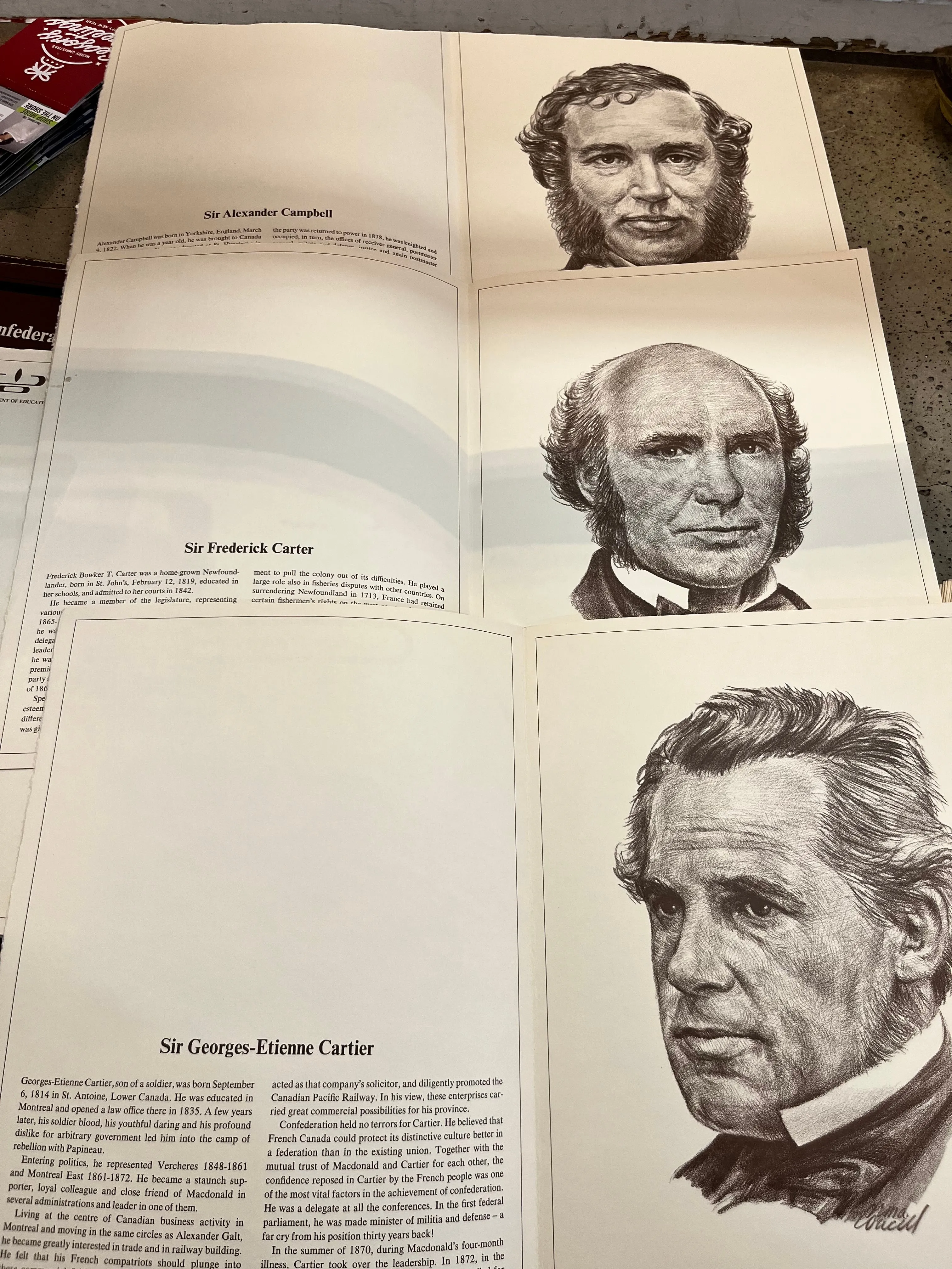 Vintage "The Fathers of Confederation Portfolio" Set
