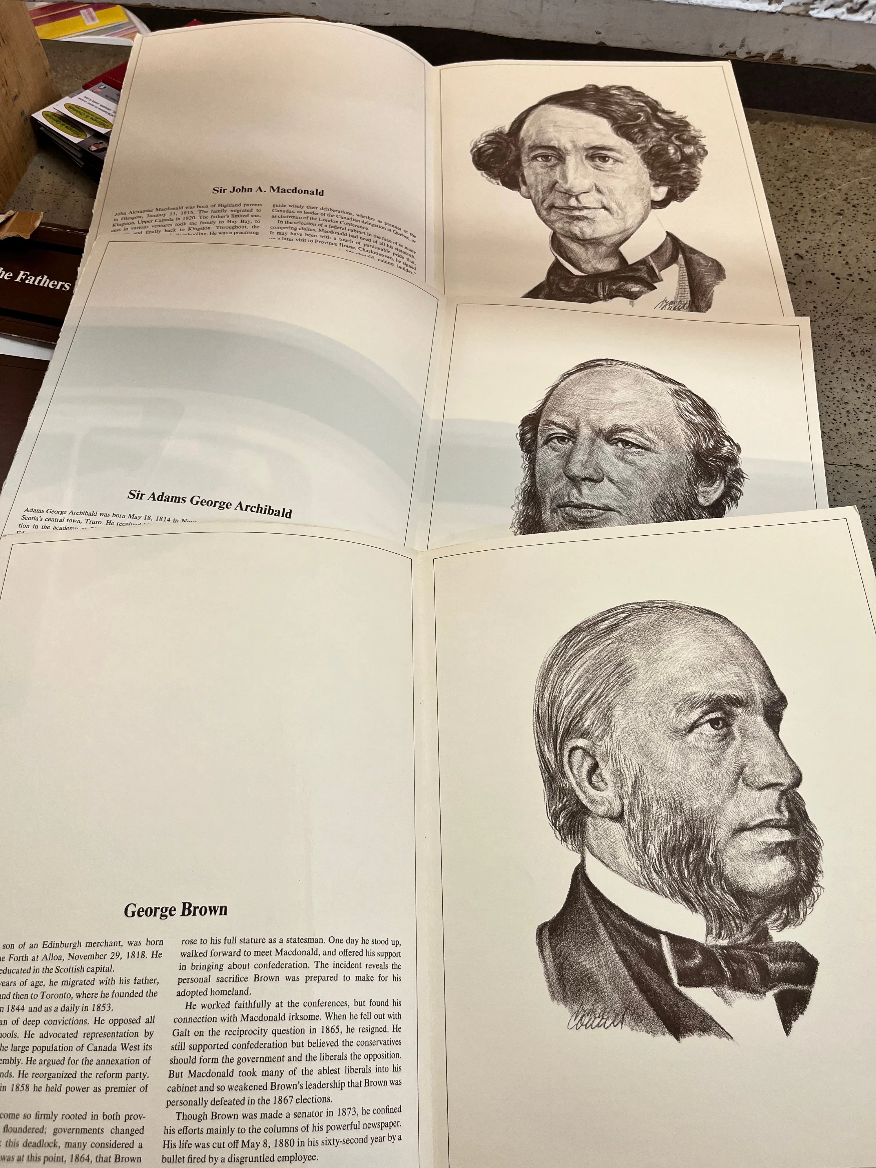 Vintage "The Fathers of Confederation Portfolio" Set