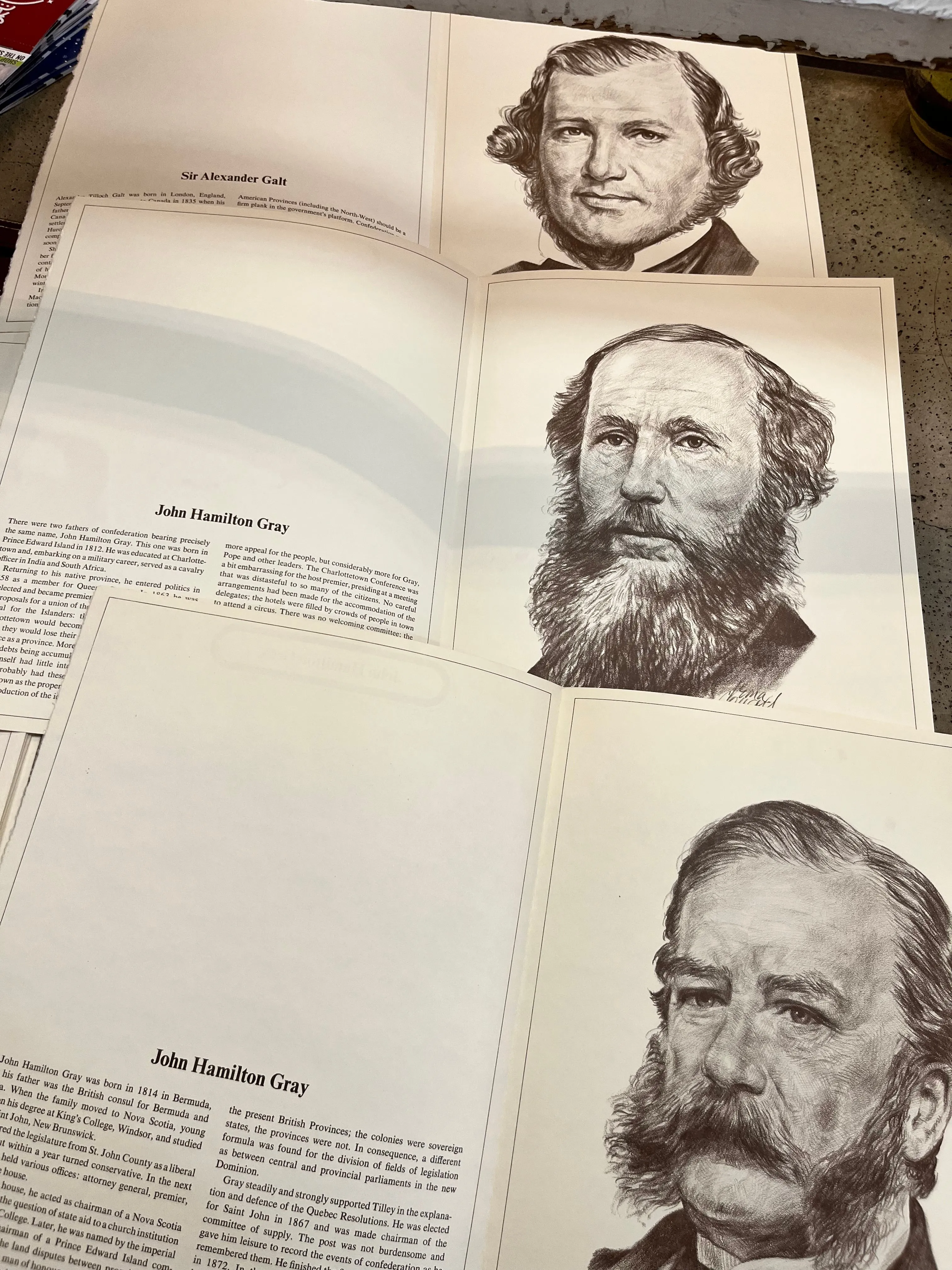 Vintage "The Fathers of Confederation Portfolio" Set
