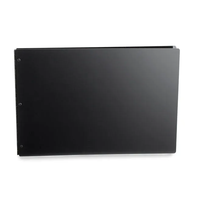Vista Acrylic Screwpost Portfolio Book - Onyx (Matte Black)   20 Archival Sheet Protectors - SELECT A SIZE