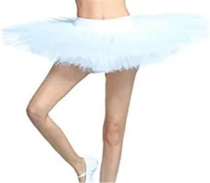 WENDYWU Women Professional Swan Ballet Tutu Skirt Hard Organdy Platter Performance Leotard Skirt