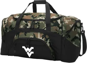 West Virginia University Duffel Bag LARGE WVU Suitcase or Gym Sports Gear Bag (Camo)