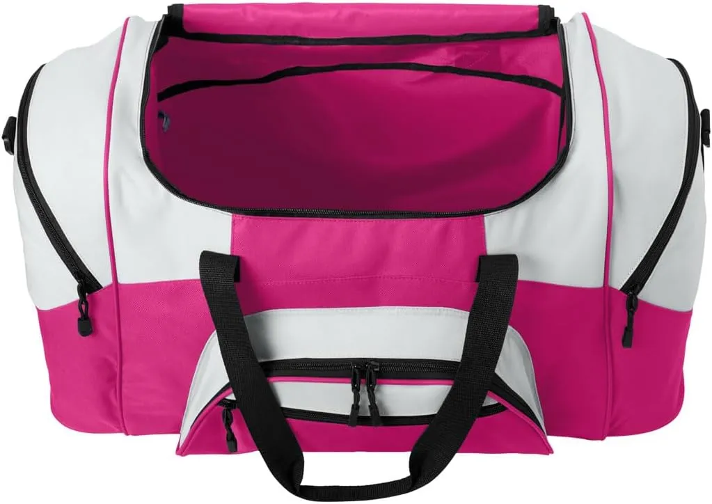 West Virginia University Duffel Bag LARGE WVU Suitcase or Gym Sports Gear Bag (Pink)