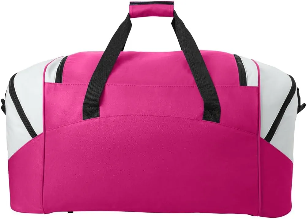 West Virginia University Duffel Bag LARGE WVU Suitcase or Gym Sports Gear Bag (Pink)