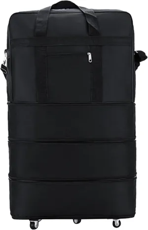 Wheeled Duffle Bag Large Capacity Expandable Foldable Suitcase with 360 ° Roating Wheels Waterproof Oxford Wheeled Holdall Multifunction Travel Bag for Men Women Travel Business Trip Wheeled Holdall