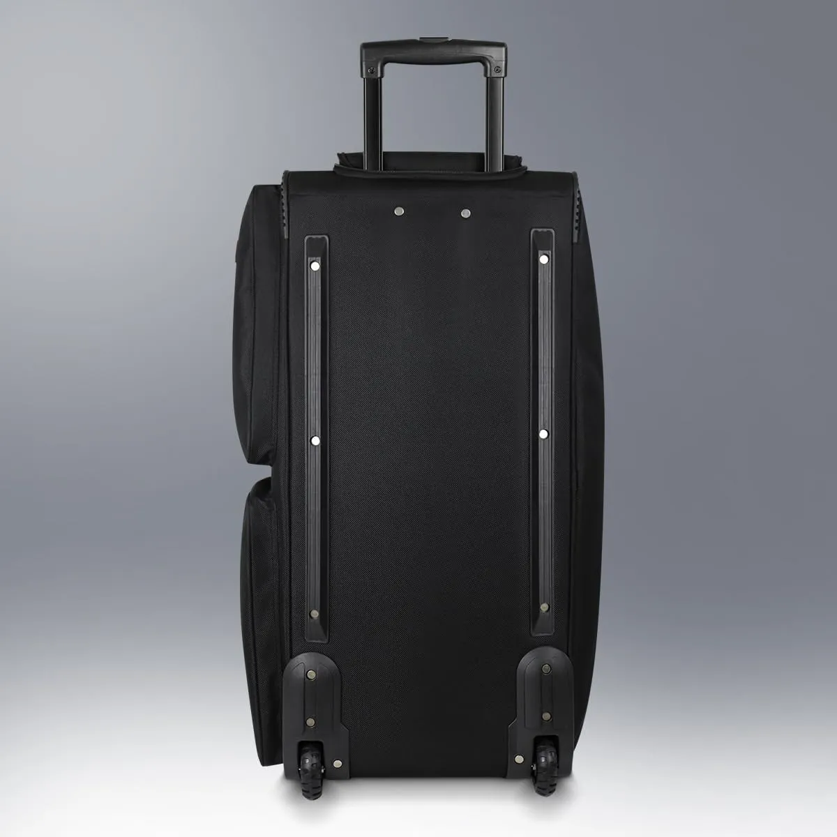 Wheeled Rolling Duffel Bag,All Black Travel Duffle Bag with Handle,40 inches