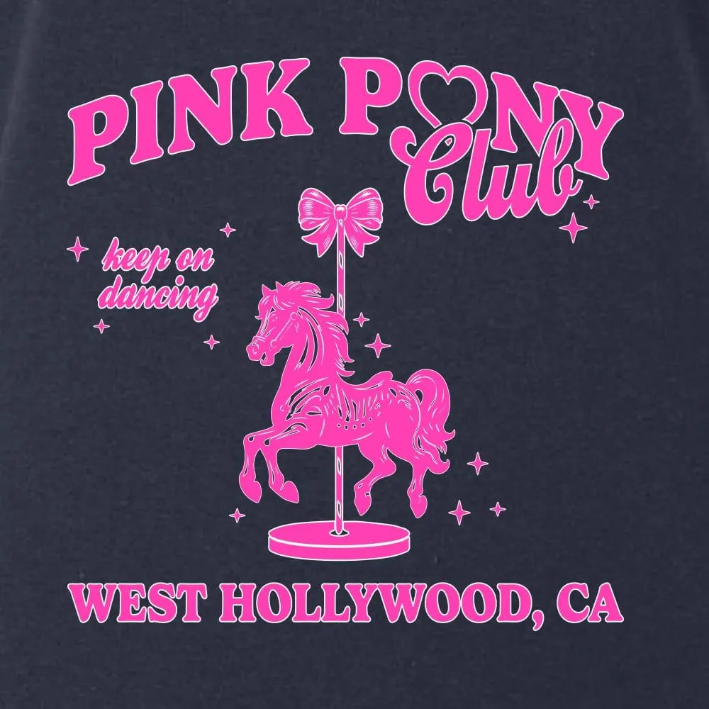 Wild Bobby Pink Pony Club West Hollywood California Logo | Fan Lyrics Music Concert Merch Womens T-Shirt