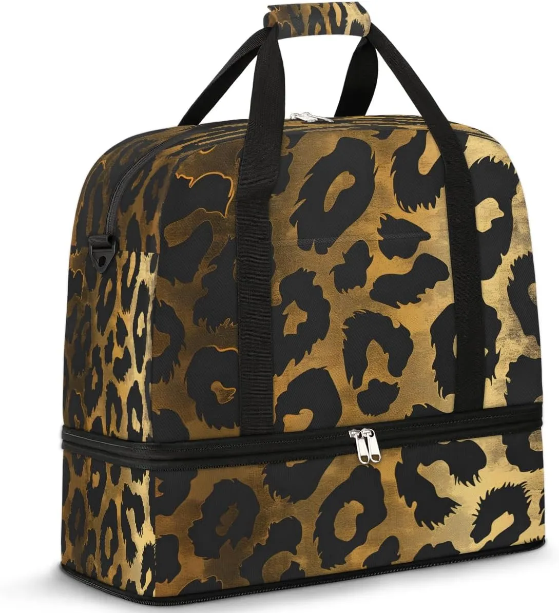 Wild Roar Travel Duffel Bag, Travel Essentials, Gym Bag for Women, Weekender Overnight Bag With Shoes Compartment, Carry On Bags for Airplanes