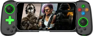 Wireless Phone Controller for iPhone/Android, Mobile Game Controller with Hall Joystick Suitable for Xbox Cloud Gaming, PS Remote Play, Steam Link, Call of Duty & More - Black with Rocker Light