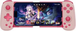 Wireless Phone Controller for iPhone/Android, Mobile Game Controller with Hall Joystick Suitable for Xbox Cloud Gaming, PS Remote Play, Steam Link, Call of Duty & More - Pink