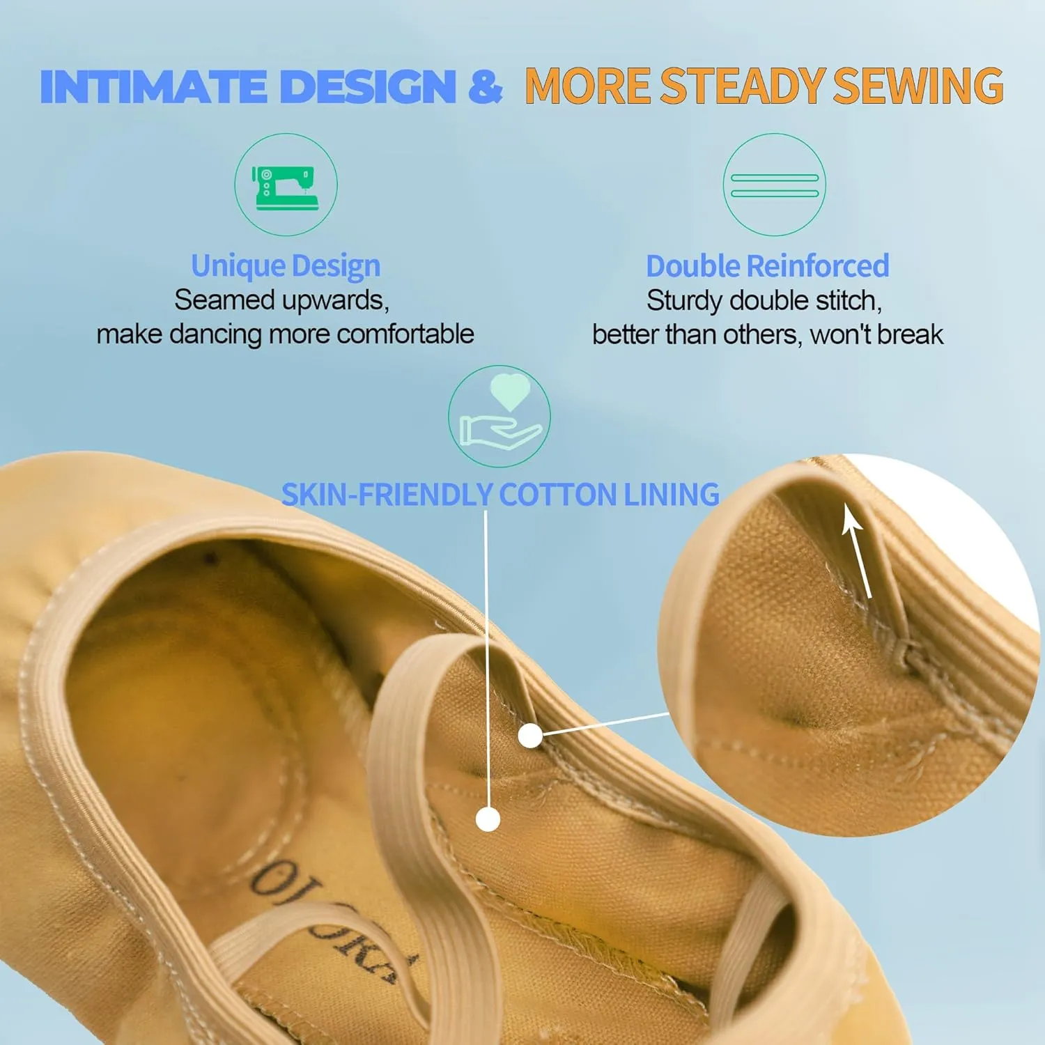 Women's Ballet Shoes Canvas Dance Slippers Yoga Practice Shoes for Girls/Adults