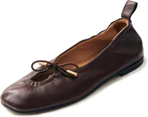 Womens Bow Ballet Flats Cute Square Toe Lace Up Bow Mary Jane Flats Slip On Casual Mary Ballerina Shoes