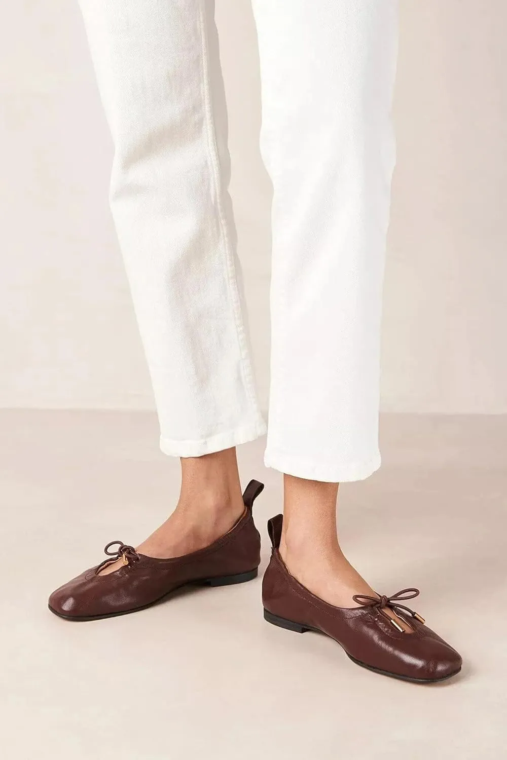 Womens Bow Ballet Flats Cute Square Toe Lace Up Bow Mary Jane Flats Slip On Casual Mary Ballerina Shoes