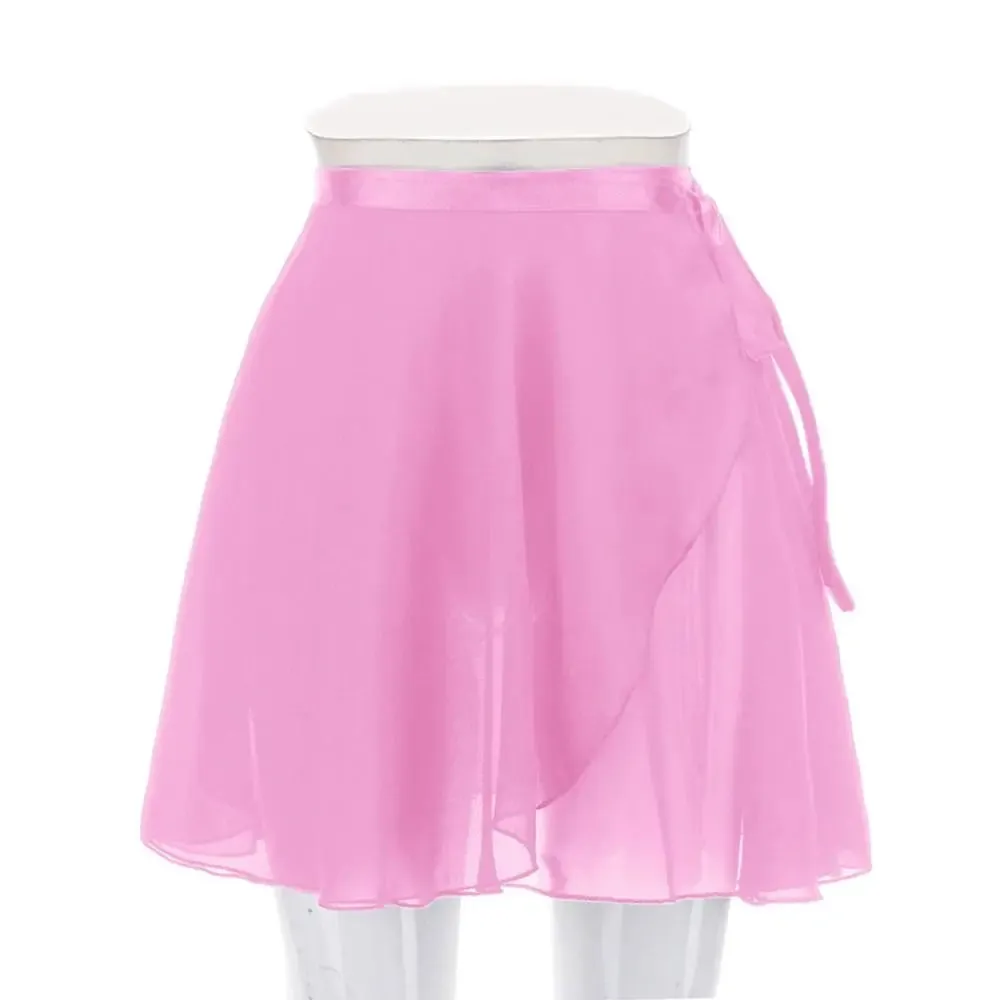 Women's Chiffon Ballet Skirt Lace-Up Dance Mini Tutu for Adults
