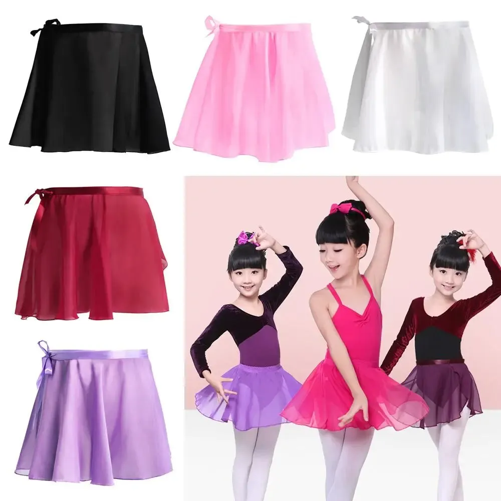 Women's Chiffon Ballet Skirt Lace-Up Dance Mini Tutu for Adults