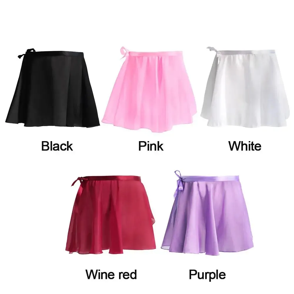 Women's Chiffon Ballet Skirt Lace-Up Dance Mini Tutu for Adults