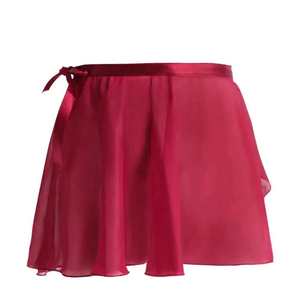 Women's Chiffon Ballet Skirt Lace-Up Dance Mini Tutu for Adults