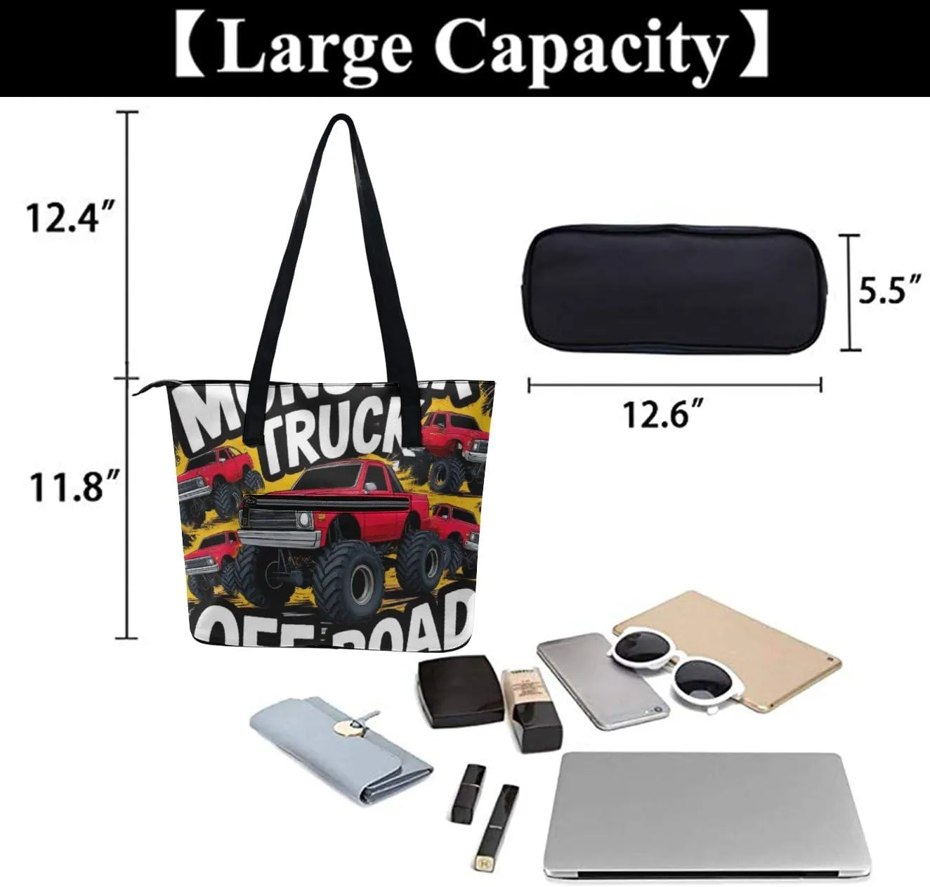 Women's Fashion Tote Bag, Large Capacity Lightweight Handbag, Shopping Bags with Compartment