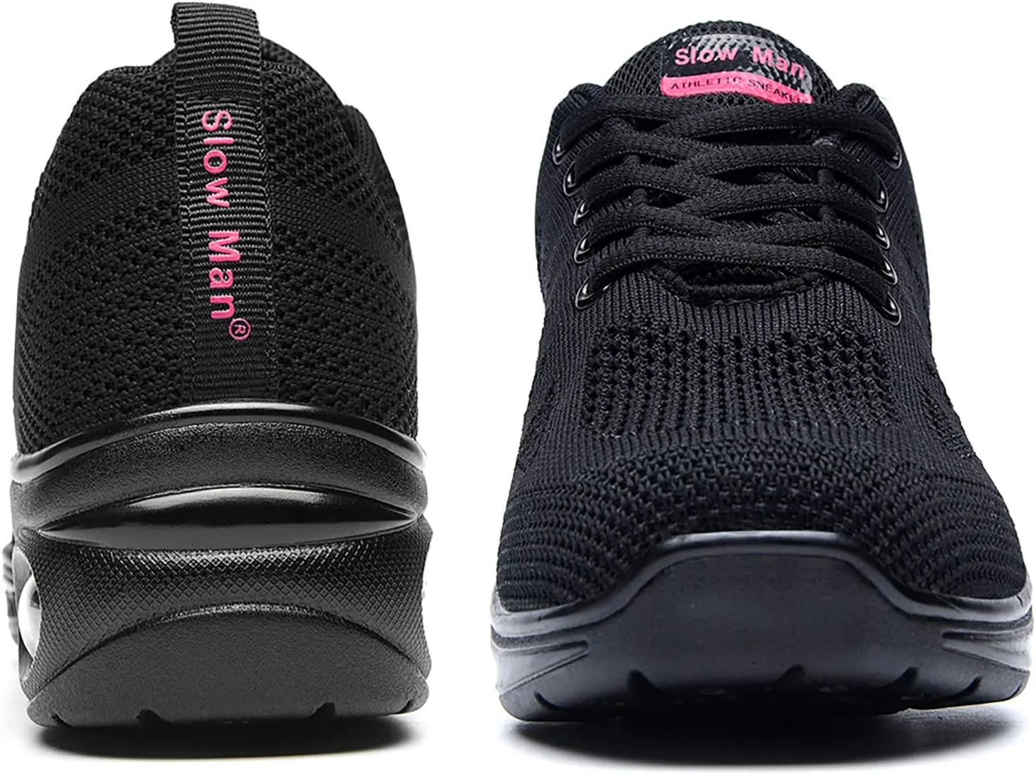 Women's Jazz Shoes Lace-up Sneakers - Breathable Air Cushion Lady Split Sole Athletic Walking Dance Shoes Platform