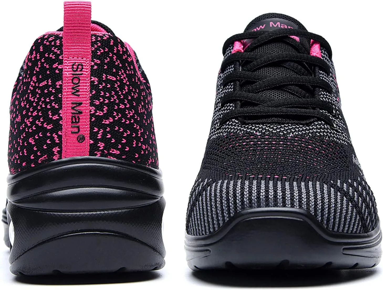 Women's Jazz Shoes Lace-up Sneakers - Breathable Air Cushion Lady Split Sole Athletic Walking Dance Shoes Platform