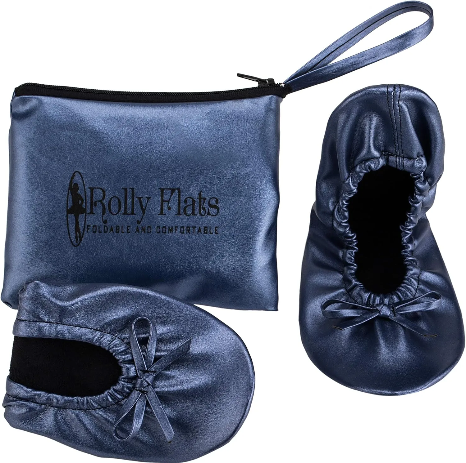 Women's Portable Foldable Ballet Flats Shoes Roll Up Slippers for Travel
