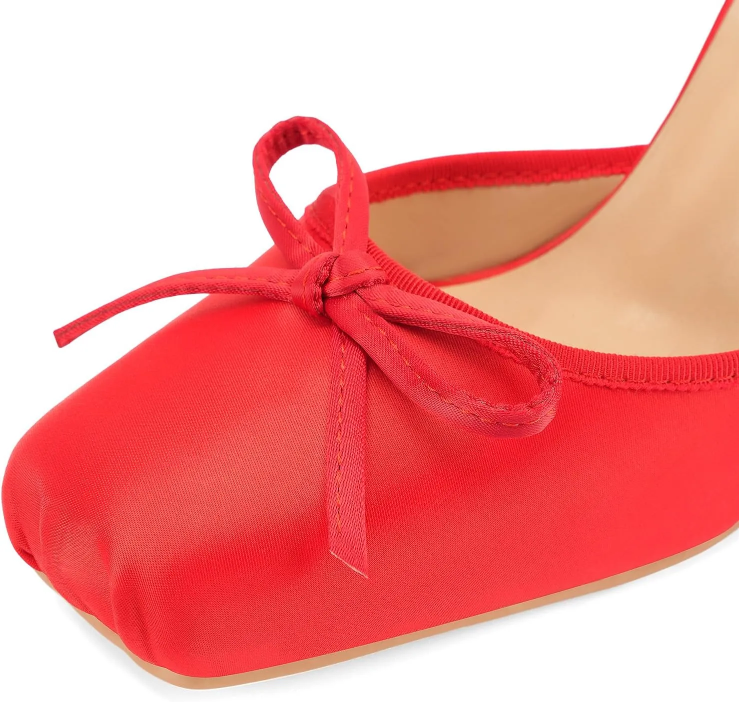 Women's Satin Ballet Heels Ballerina Bow Closed Square Toe Strappy Stiletto High Slingback Lace Up Ankle Strap Wrap Around Spiral Mary Janes Pumps Dress Shoes