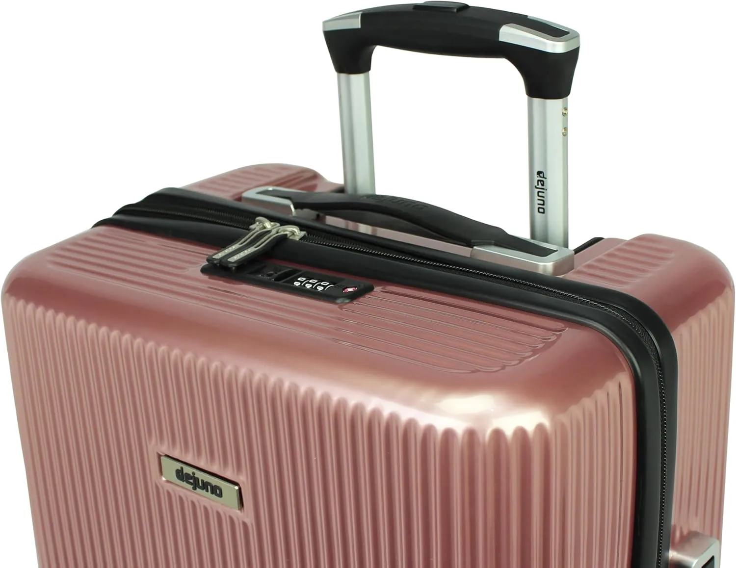World Traveler Dejuno Monarch Lightweight Hardside Polycarbonate Expandable Spinner Luggage with TSA Lock, Rose Gold, 3-Piece Set
