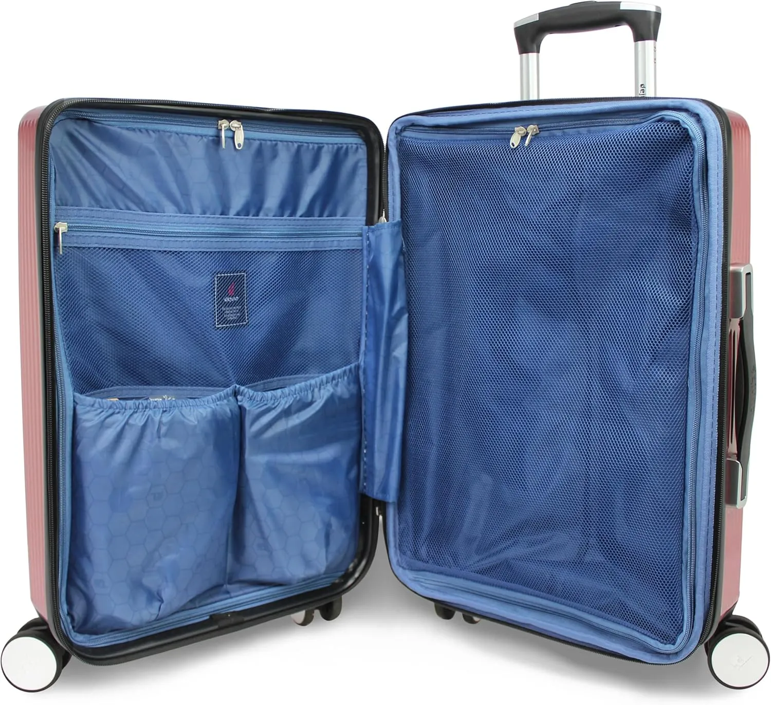 World Traveler Dejuno Monarch Lightweight Hardside Polycarbonate Expandable Spinner Luggage with TSA Lock, Rose Gold, 3-Piece Set