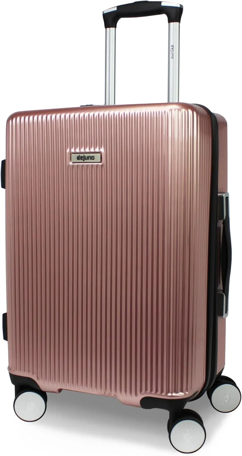 World Traveler Dejuno Monarch Lightweight Hardside Polycarbonate Expandable Spinner Luggage with TSA Lock, Rose Gold, 3-Piece Set