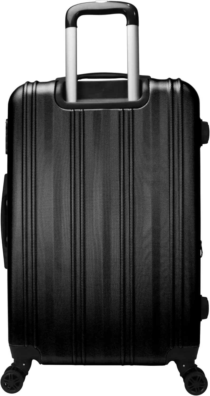 World Traveler Kemyer Quest Hardside Lightweight Expandable Spinner Suitcase Luggage, Black, 29-inch