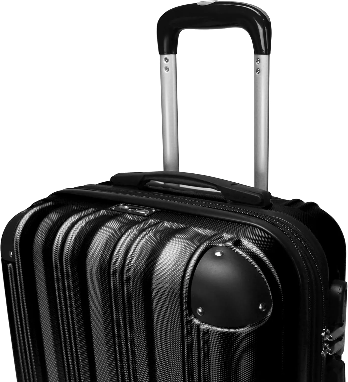 World Traveler Kemyer Quest Hardside Lightweight Expandable Spinner Suitcase Luggage, Black, 29-inch