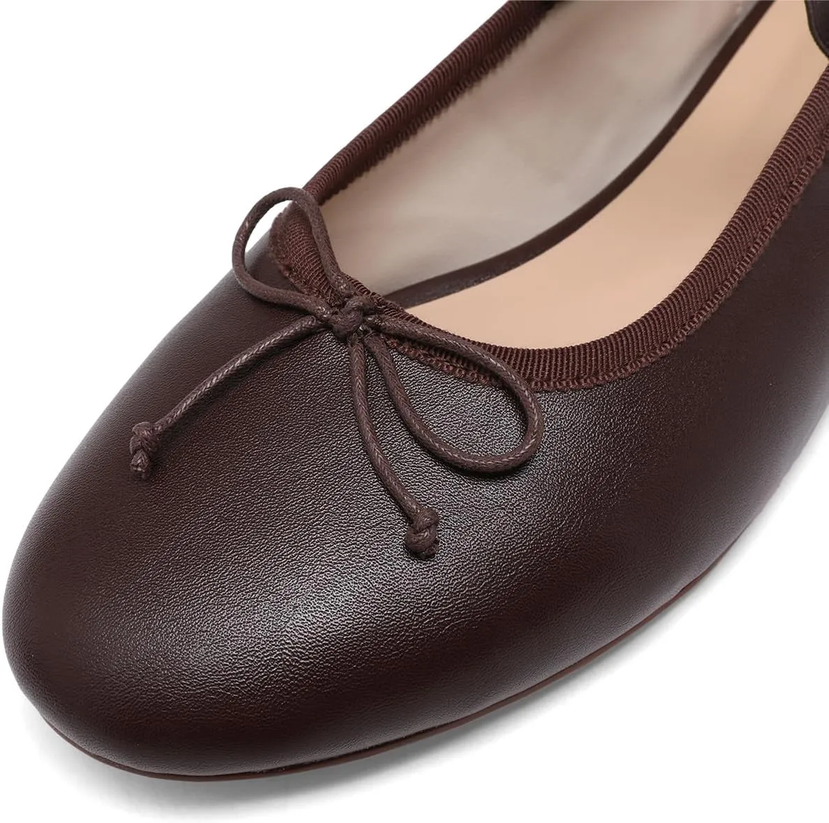 Woven Ballet Flats for Women Almond Toe Mary Jane Flats Stretch Band Bow Ballerina Shoes