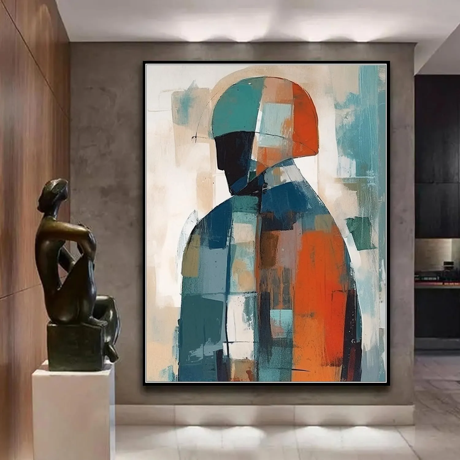 Yahedoba Sexy women acrylic oil painting, 100% hand-painted wall art painting,102 * 76cm(40 * 30) Inches,Unstretched,Frameless