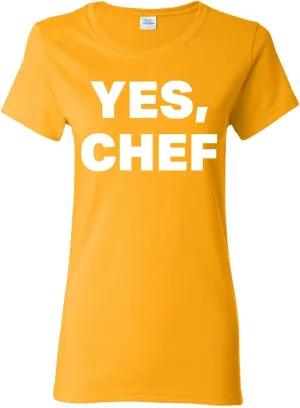 YES Chef Iconic Pop TV Quote Pop Culture Womens Graphic T-Shirt