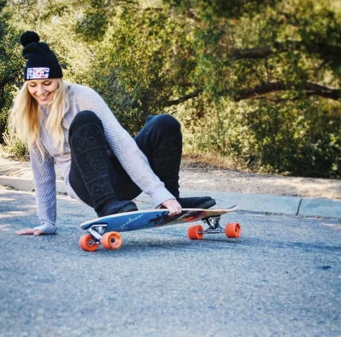 Yocaher Longboard Skateboard Kicktail Cruiser Complete or Deck 40" x 10" w/Premium Black Grip Tape, Heavy Duty Aluminum Alloy Truck, 71mm Longboard Wheels